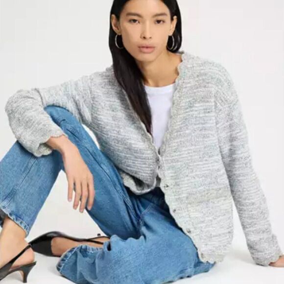 kate spade Scalloped Tweed Cardigan NWT MSRP $448 - Picture 3 of 9